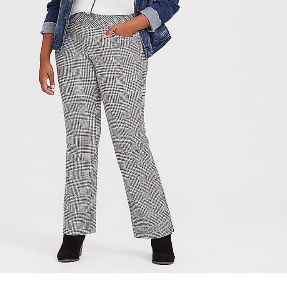 BNWT Torrid Ponte Stretch Plaid Dress Pants